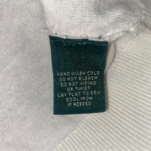 Lauren Ralph Lauren White Lace Trim Sleeveless Top Size Medium - Picture 9 of 9